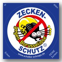 10 x Schalke-Schnaps "Aufkleber Zeckenschutz"