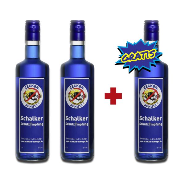 3 x 0,7 l Flasche "Zeckenschutz gegen Borusseliose" Drie haal twee betaal