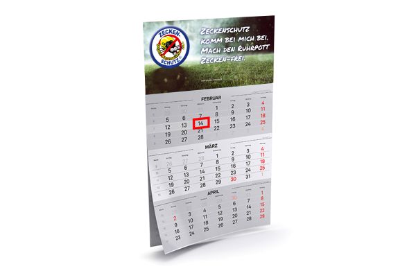 2023 3-Monatskalender mit Datumsweiser