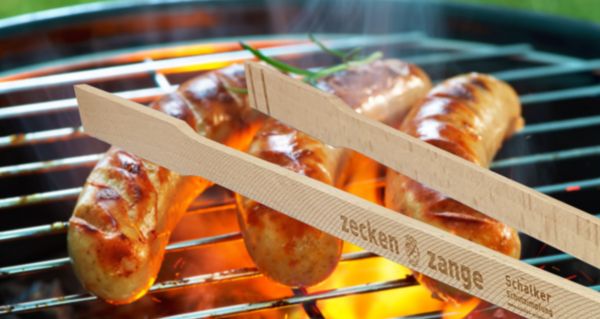Schalke-Schnaps Zecken-Zange zum Grillen